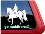 Saddlebred Horse Trailer Window Decal