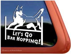 Siberian Husky Agility Dog Window Decal