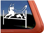 Siberian Husky Agility Dog Window Decal