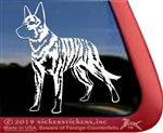 Custom Brindle Dutch Shepherd Dog Car Truck RV Window Decal Sticker