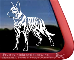 Custom Brindle Dutch Shepherd Dog Car Truck RV Window Decal Sticker