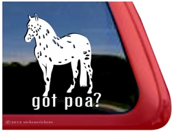 Pony of the Americas Window Decal