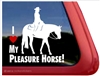 Western Pleasure Horse Trailer Window Decal