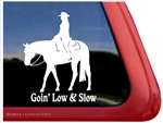 Western Pleasure Horse Trailer Window Decal