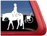 Wheelchair Hippotherapy Horse Trailer Car Truck RV Window Decal Sticker