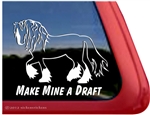 Shire Horse Trailer Window Decal