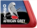 African Grey Window Decal