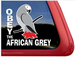 African Grey Window Decal
