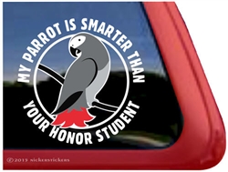 African Grey Window Decal