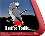 African Grey Window Decal