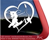 Beagle Dog in Heart Car Truck RV Window Decal Sticker