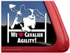 Cavalier Agility Dog Cavalier King Charles Spaniel Dog Car Truck RV Window Decal Sticker