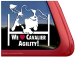 Cavalier Agility Dog Cavalier King Charles Spaniel Dog Car Truck RV Window Decal Sticker