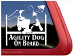 Cavalier Agility Dog Cavalier King Charles Spaniel Dog Car Truck RV Window Decal Sticker