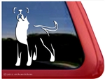 Custom Long Tail Boxer Dog Decal Sticker Car Auto Window iPad