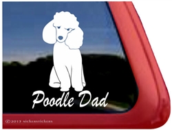 Toy Poodle Dad Dog iPad Car Truck Window Decal Sticker