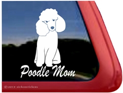 Toy Poodle Mom Dog iPad Car Truck Window Decal Sticker