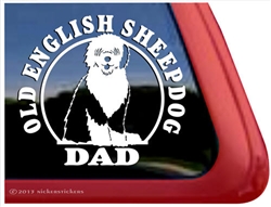 Old English Sheepdog Window Decal