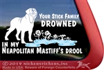 Neapolitan English Mastiff Dog Car Truck RV iPad Window Decal Sticker