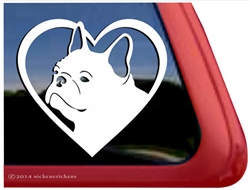 French Bulldog Frenchie Love Car Truck RV Window Decal Sticker