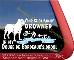 Dogue de BordeauxVinyl Dog Window RV Truck Car iPad Laptop Decal Sticker