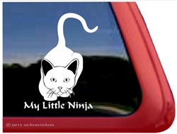 My Little Ninja Stalking Kitty Cat iPad Car Truck Window Decal Sticker