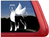 Memorial Long Tail Boxer Dog Decal Sticker Car Auto Window iPad