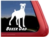 White Boxer Dog Decal Sticker Car Auto Window iPad