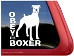 White Boxer Dog Decal Sticker Car Auto Window iPad