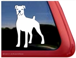 Custom White Boxer Dog Decal Sticker Car Auto Window iPad