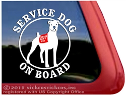 Boxer Service Dog Car Truck RV Window Decal Sticker