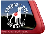 Boxer Therapy Dog Car Truck RV Window Decal Sticker