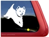 Jumping West Highland White Terrier Dog Car Window iPad Decal Sticker