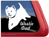 Jumping West Highland White Terrier Mom Dog Car Window iPad Decal Sticker