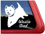 Jumping West Highland White Terrier Mom Dog Car Window iPad Decal Sticker