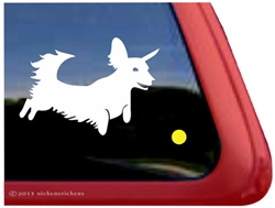 Custom Longhair Dachshund Dog Car Truck RV Window Decal Sticker
