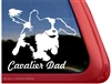 Cavalier Dad Cavalier King Charles Spaniel Dog Car Truck RV Window Decal Sticker