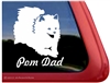 Pom Dad Pomeranian Dog Car Truck RV Window Decal Sticker