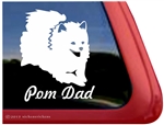 Pom Dad Pomeranian Dog Car Truck RV Window Decal Sticker