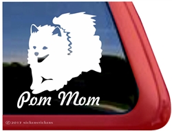 Pom Mom Pomeranian Dog Car Truck RV Window Decal Sticker