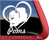 Pom Love Heart Pomeranian Dog Car Truck RV Window Decal Sticker