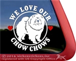 Chow Chow Hound Dog Vinyl Decal Car Auto Laptop iPad Sticker