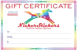 Gift Certificate for Animal Decals