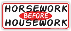 Horsework Bumper Sticker