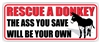 Rescue A Donkey Bumper Sticker