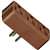 Eaton Wiring Devices 1747B-BOX Outlet Tap, 2 -Pole, 15 A, 125 V, 3 -Outlet, NEMA: NEMA 1-15R, Brown