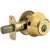 Kwikset 660 3 RCAL RCS Deadbolt, Different Key, Steel, Polished Brass, 2-3/8, 2-3/4 in Backset