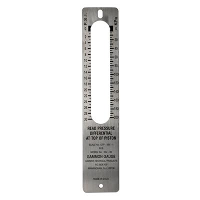 Gammon-Gauge Scale, 0-30 PSI