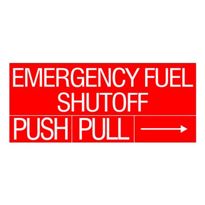 Emergency Fuel Shutoff Decal