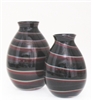 Black and Red Swirl Vase